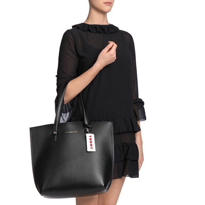 Sac main Tommy Hilfiger Th Effortless Tote Lrg AW0AW04853 2