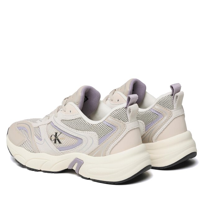 Calvin Klein Jeans Сникърси Calvin Klein Jeans Retro Tennis Su-Mesh wN YW0YW00891 Eggshell/Lavender Aura ACF