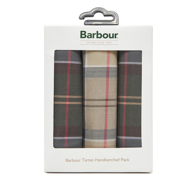 Zestaw 3 chusteczek Barbour - Zielony