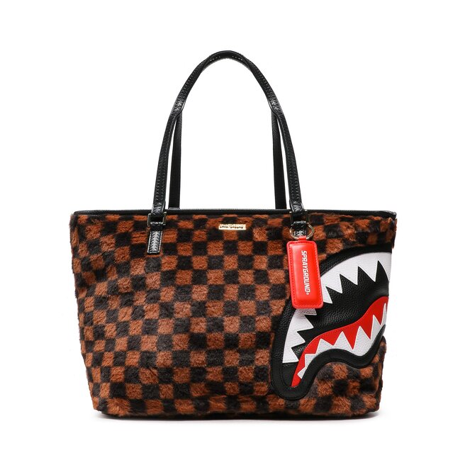 Geantă SPRAYGROUND Fur Sharks In Paris Tote 910T4935NSZ Maro