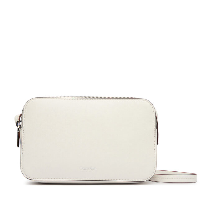 Torebka Calvin Klein Foil Logo Elongated Camera Bag LV04F3276G Biały -