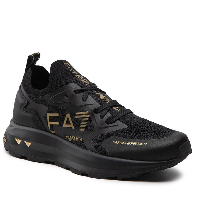 Sneakers EA7 Emporio Armani X8X113 XK269 M701 Triple Black/Gold Armani imagine noua gjx.ro