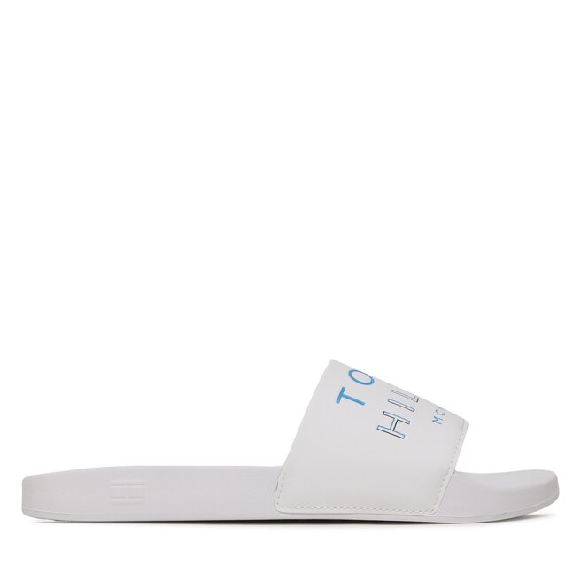 Tommy Hilfiger Șlapi Tommy Hilfiger Embossed Pool Slide FM0FM04463 White YBS