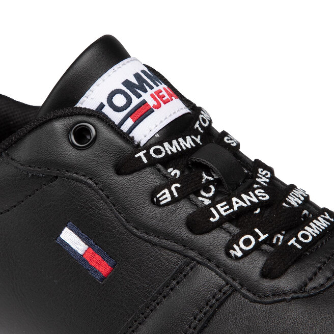 Sneakersy tommy jeans high on sale cleated sneaker en0en00288 black 990