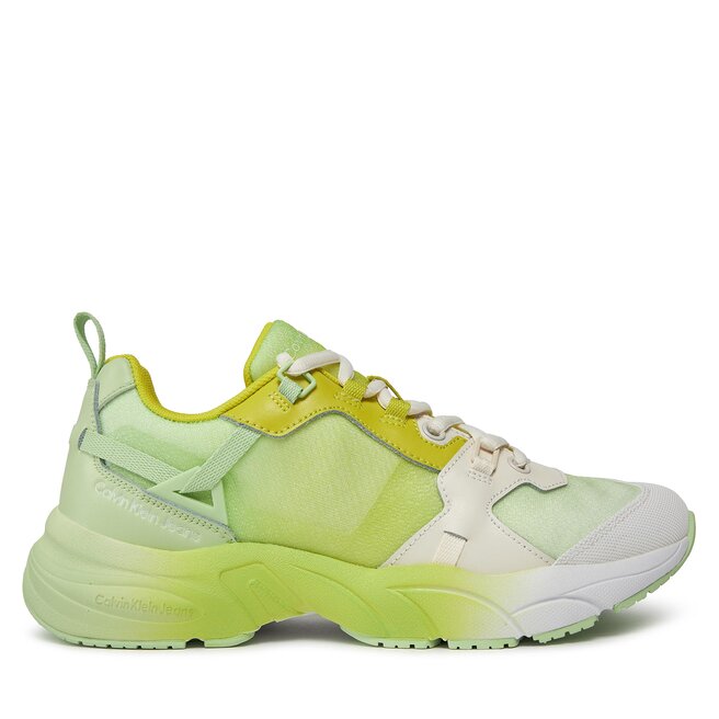 Sneakersy Calvin Klein Jeans Retro Tennis Low Lace Mix Ml Sat - Zielony