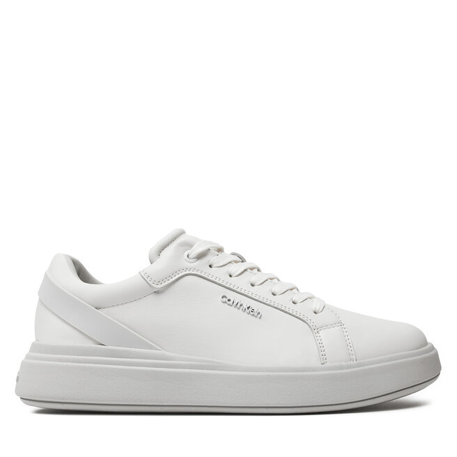 Sneakersy Calvin Klein Low Top Lace Up W/ Stripe - Biały