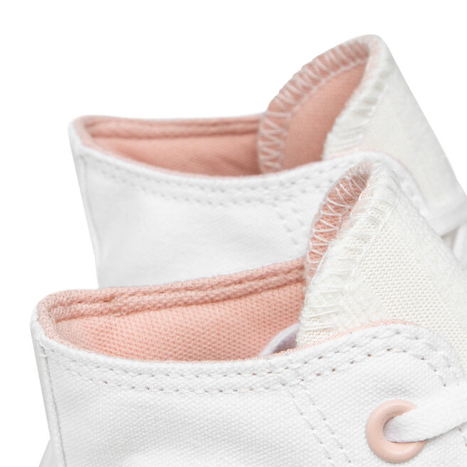 white pink clay converse