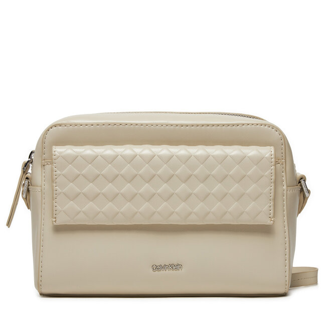 Torebka Calvin Klein Calvin Mini Quilt Camera Bag - Écru