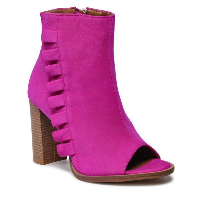 Botine R.Polański 1413 Fuksja Zamsz