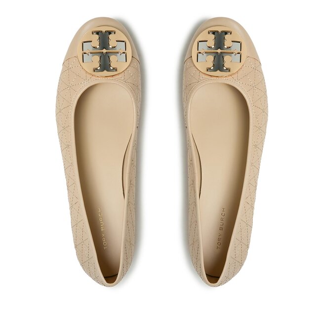 Tory Burch Baleríny Tory Burch Claire Quilted Ballet 156810 New Porcelain 100