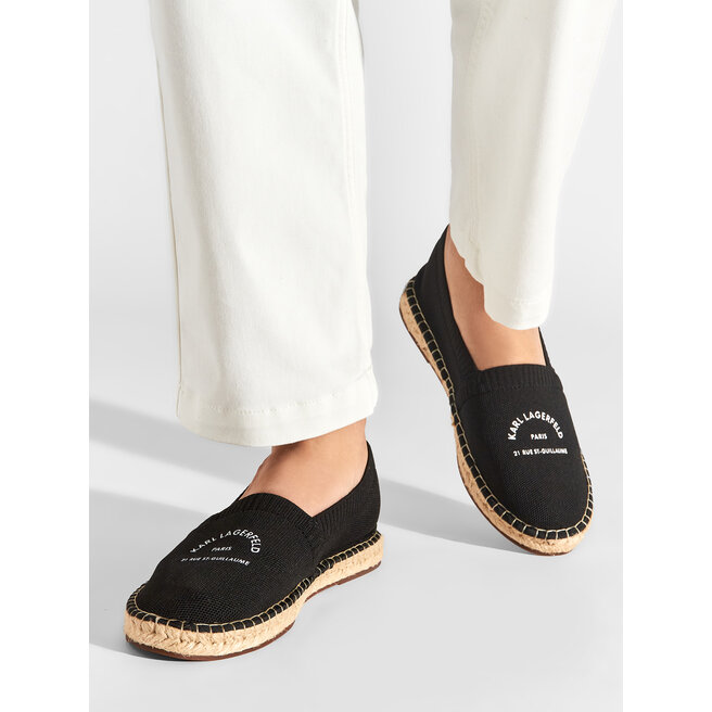 KARL LAGERFELD Espadrile KARL LAGERFELD KL70108 Black Knit Textile