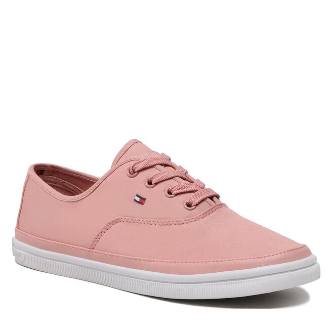 Teniși Tommy Hilfiger Essential Kesha Lace Sneaker FW0FW06955 Soothing Pink TQS epantofi-Femei-Pantofi-Teniși imagine noua