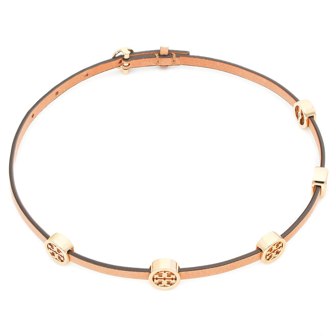 Tory Burch Гривна Tory Burch Miller Double-Wrap Bracelet 82720 Tory Gold/Vachetta 244