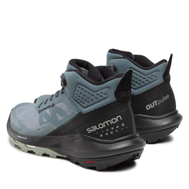 Salomon Trekkingschuhe Salomon Outpulse Mid Gtx W GORE-TEX 415937 20 V0 Stormy Weather/Black/Wrought Iron
