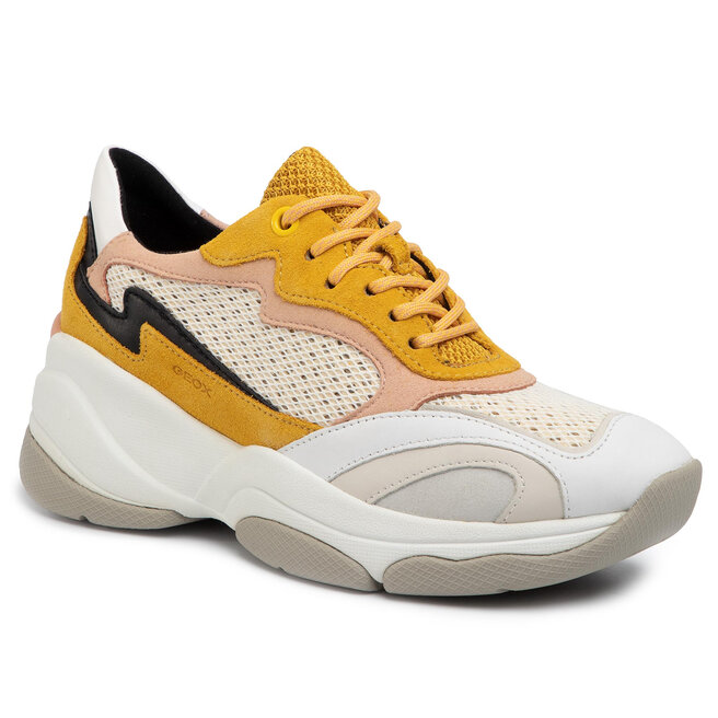 Sneakers Geox D Kirya B D92BPB 02214 C2M1Q Yellow/Off White • Www.zapatos.es