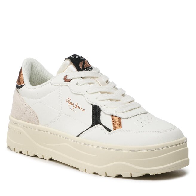 Sneakers Pepe Jeans Kore Retry W PLS31447 Off White epantofi-Femei-Pantofi-Sneakerși imagine noua