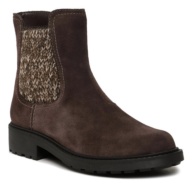 Botine Clarks Opal Sky 261678484 Dark Brown Suede