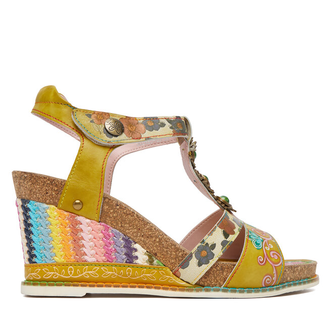 Sandały Laura Vita Balade 35 Żółty - kobiece