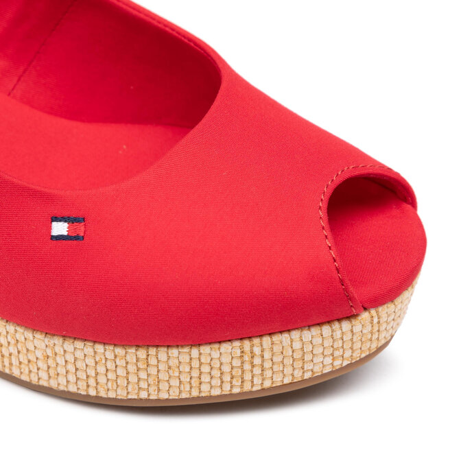 Tommy Hilfiger Espadrile Tommy Hilfiger Iconic Elba Sling Back Wedge FW0FW04788 Primary Red XLG
