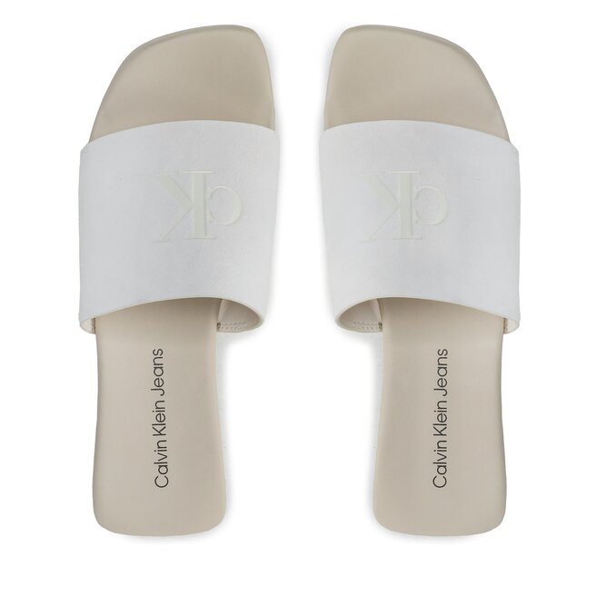 Calvin Klein Jeans Чехли Calvin Klein Jeans Wedge Block Sandal Su Con YW0YW01015 Ancient White YBH