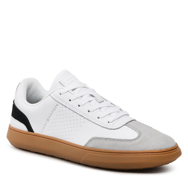 Sneakers Tommy Hilfiger Corporate Seasonal Cup Leather FM0FM04491 White YBS Corporate imagine noua