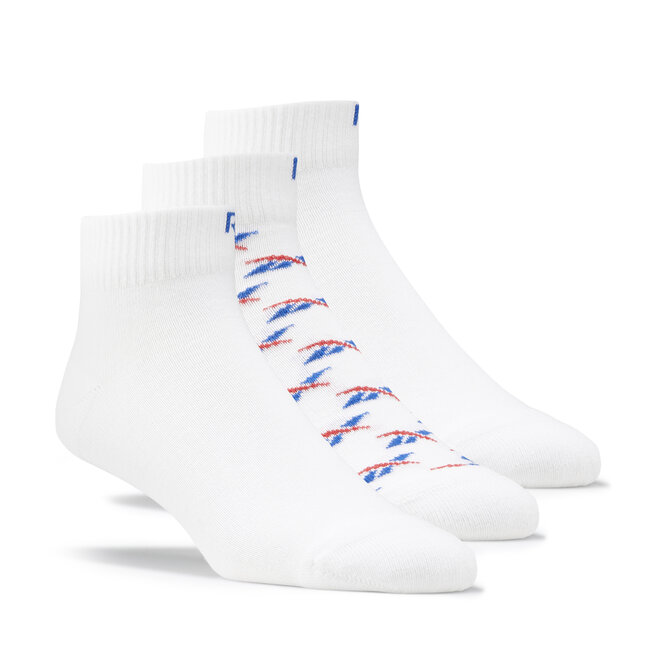 Κάλτσες Κοντές Unisex Reebok Classics Ankle Socks 3 Pairs GD1030 white/vector blue/vector red