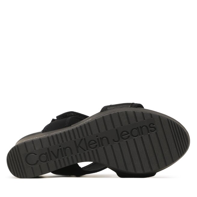 Calvin Klein Jeans Сандали Calvin Klein Jeans Wedge Sandal Badge YW0YW01028 Black BDS