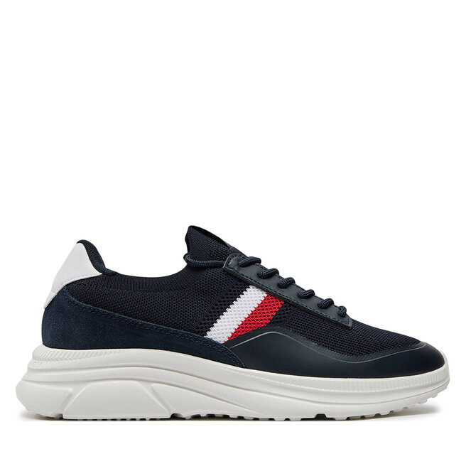 Sneakersy Tommy Hilfiger Modern Runner Premium Knit - Granatowy