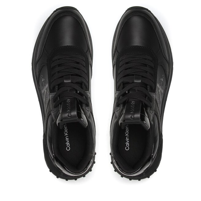 Calvin Klein Jeans Сникърси Calvin Klein Jeans Chunky Runner Lth-Pu Mono YM0YM00679 Full Black 0GV