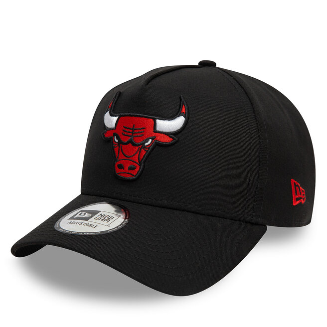 Czapka z daszkiem New Era Chicago Bulls NBA Patch Black 9FORTY A-Frame - Czarny