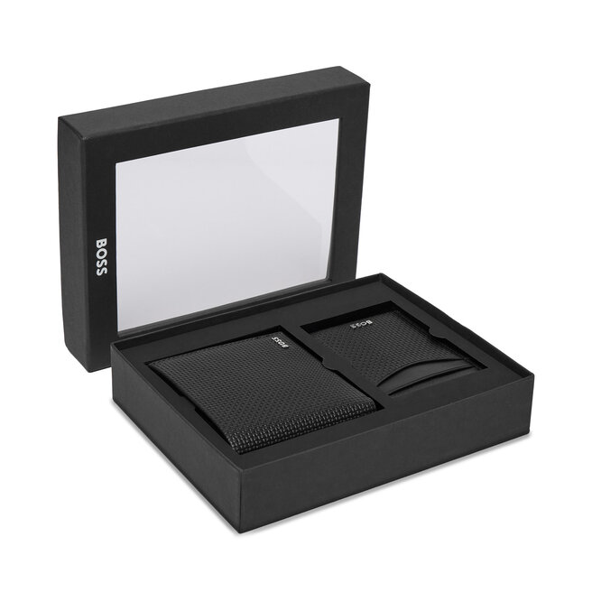 Zestaw portfel i etui na karty BOSS 50563867 Czarny -