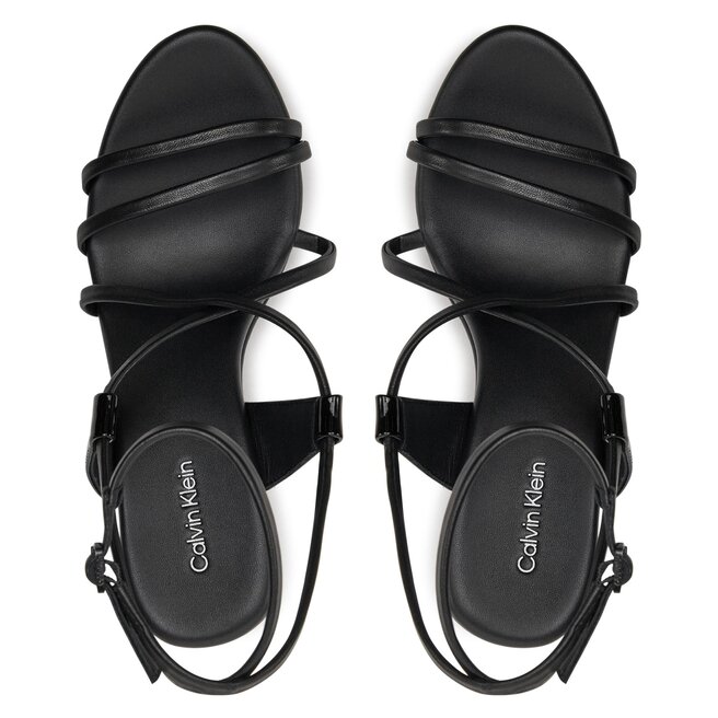 Сандали Calvin Klein Wedge Sandal 70 Lth HW0HW01952 Черен | obuvki.bg