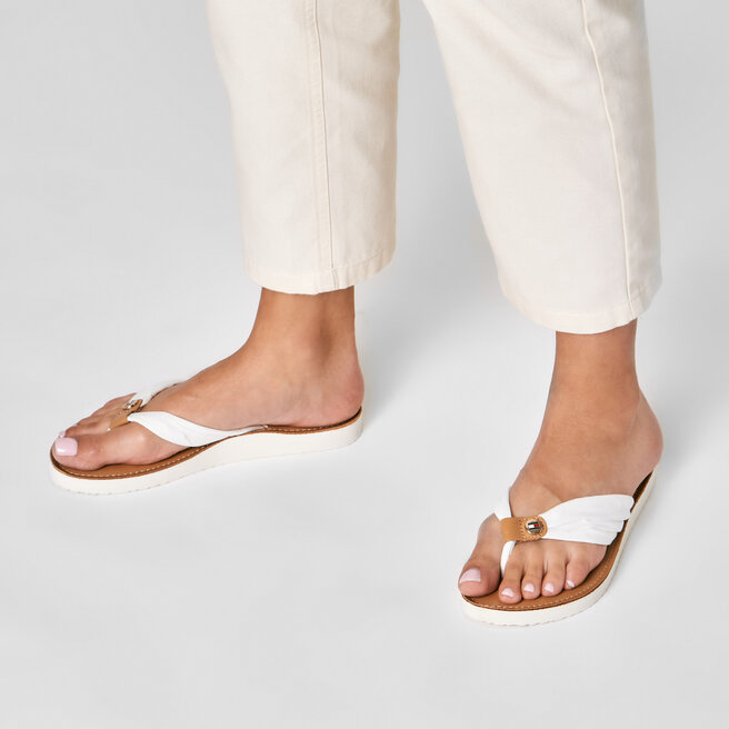 Leather footbed beach on sale sandal