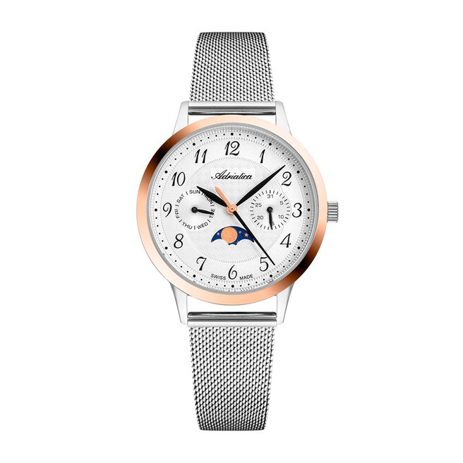Ceas Adriatica A3174.R123QF Silver/Rose Gold A3174.R123QF imagine noua gjx.ro