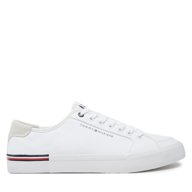 Tenisówki Tommy Hilfiger Core Corporate Vulc Canvas - Biały