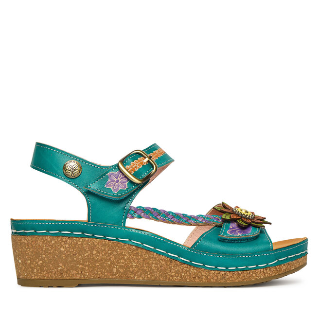 Sandały Laura Vita Facscineo 09 Turkusowy - kobiece