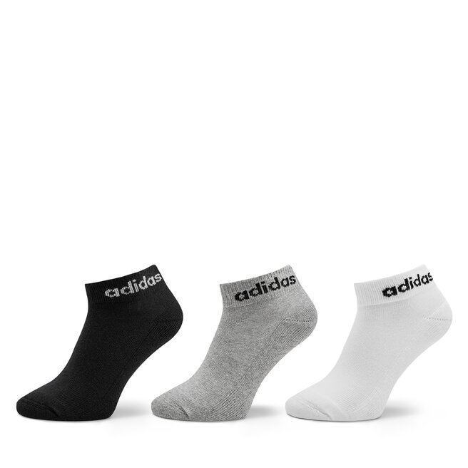 Κάλτσες Κοντές Unisex adidas Linear Ankle Socks Cushioned Socks 3 Pairs IC1304 Γκρι