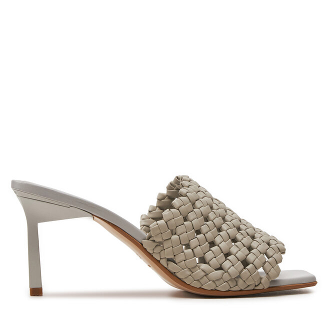 Klapki Calvin Klein Heel Mule Sandal 70 Latt - Beżowy