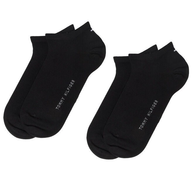 Tommy Hilfiger Sada 2 párů pánských nízkých ponožek Tommy Hilfiger 342023001 Black 200