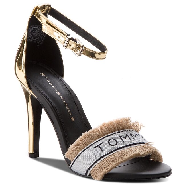 Tommy hilfiger mirror metallic heeled sandal 2025