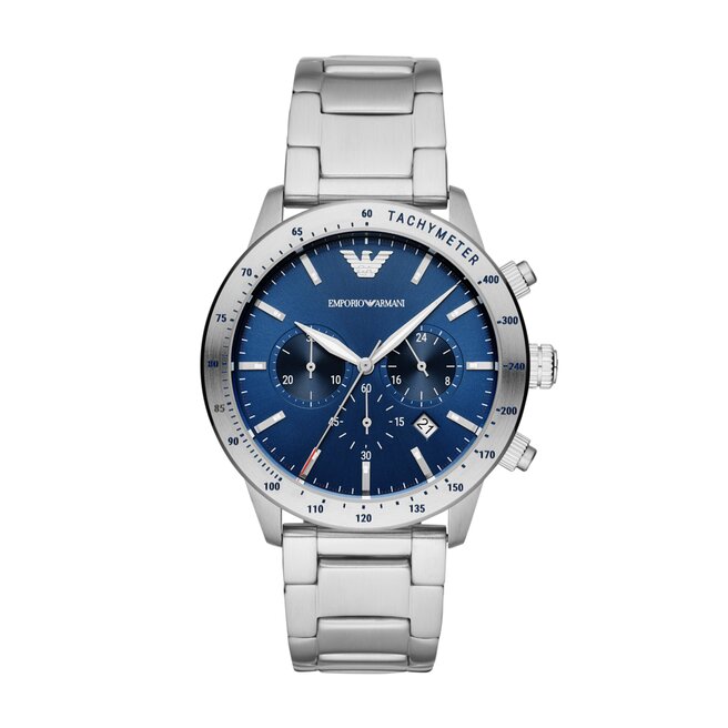 Laikrodis Emporio Armani Mario Chrono AR11306 Silver • Www.eavalyne.lt