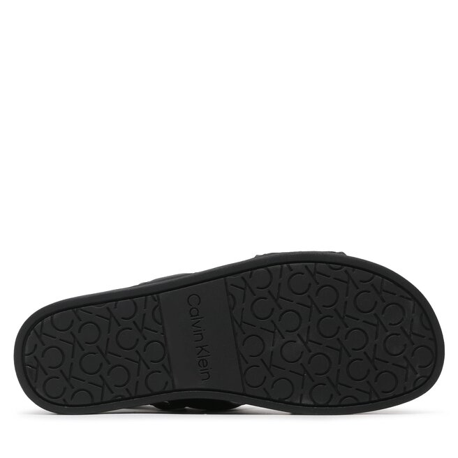 Calvin Klein Sandalen Calvin Klein Back Strap Sandal Mono Jq HM0HM00970 Black Mono Jacquard 0GK