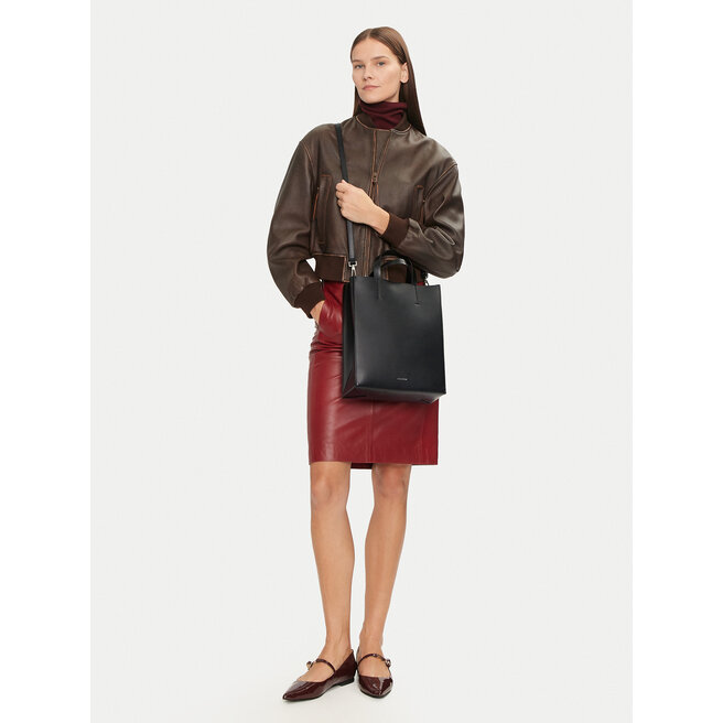 Torebka Calvin Klein Line Lthr Mini Tote 32 LV04F3002G Czarny -