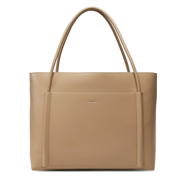 Torebka Calvin Klein Ck Linn Large Shopper - Beżowy