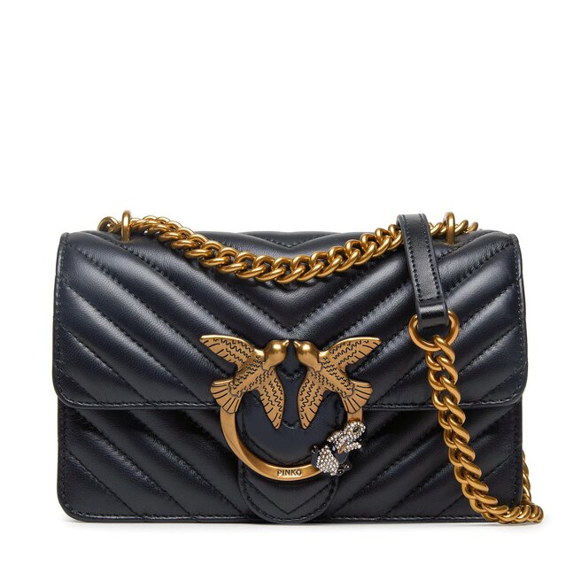 Borsa LOVE ONE MINI PINKO - In Nappa Con Fibbia Love Birds, Nero, Taglia Unica - Foto 6