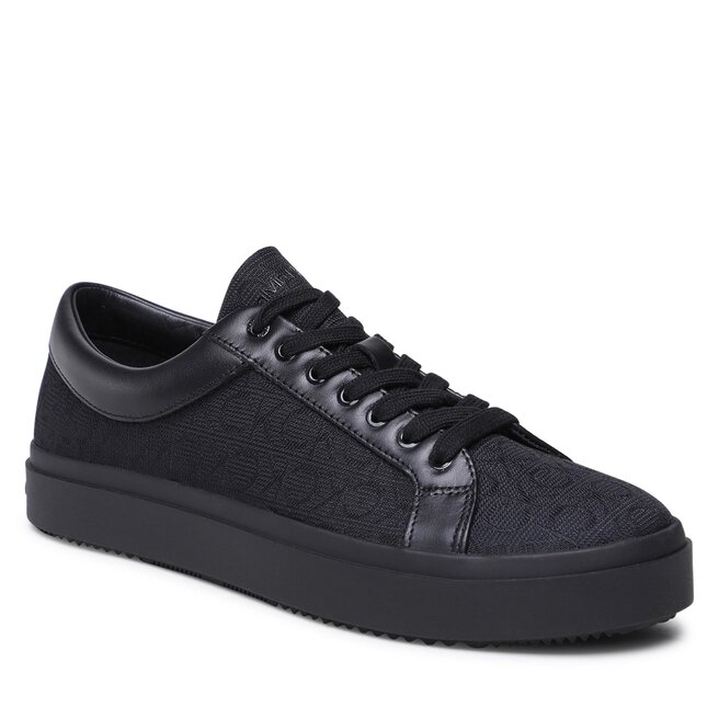 Sneakers Calvin Klein Low Top Lace Up Mono Jq HM0HM00975 Black Mono Jacquard 0GK 0GK imagine noua