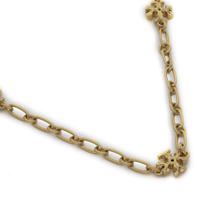 Tory Burch Collar Tory Burch Roxanne Chain Delicate Necklace 83341 Rolled Tory Gold 715
