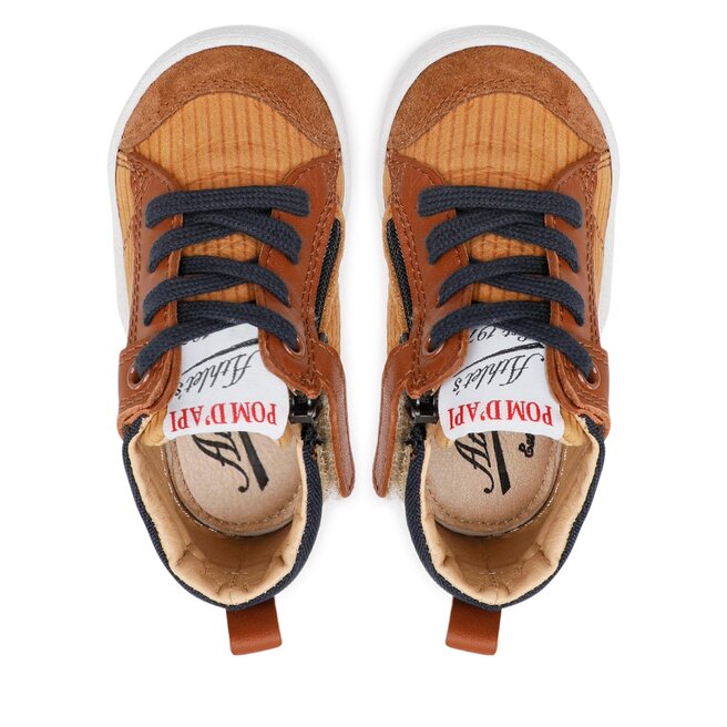 Pom d'Api Sneakers Pom d'Api Mousse Zip Trek N1SICT0401 Camel/Marine