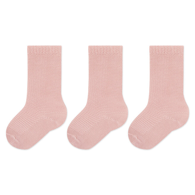 Σετ ψηλές κάλτσες παιδικές 3 τεμαχίων Condor 20082 Pale Pink 0526