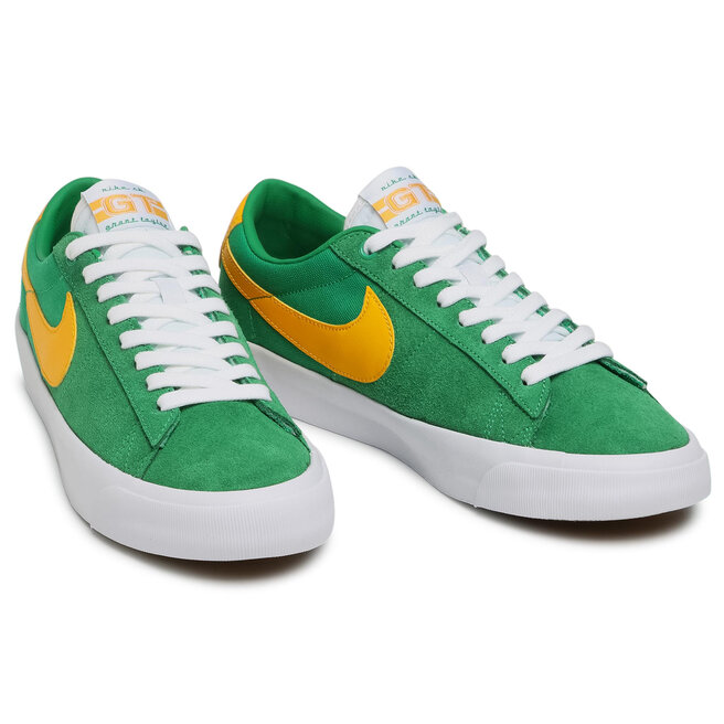 nike blazer low green yellow